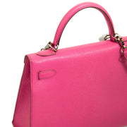 Hermès Kelly 32 Chèvre de Coromandel Sellier Fuchsia PHW