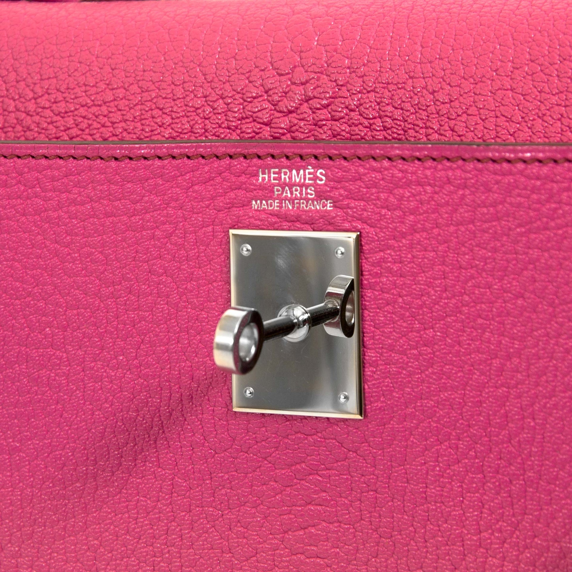Hermès Kelly 32 Chèvre de Coromandel Sellier Fuchsia PHW