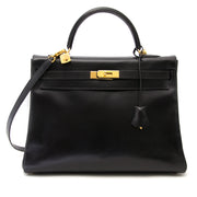 Hermès kelly 35 black boxcalf now online at labellov.com 100% authentic