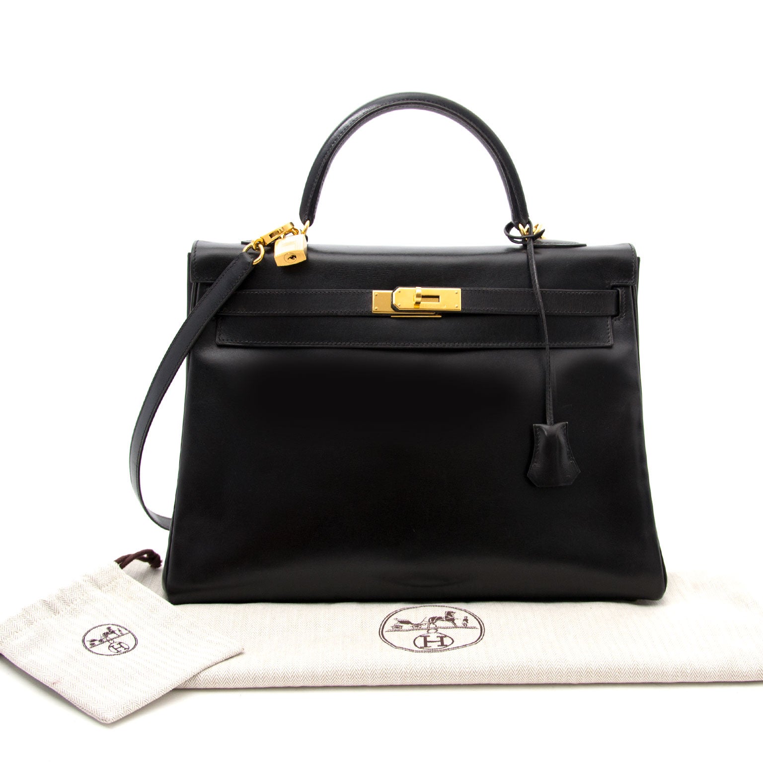 Hermes kelly 35 zwart kalfsleder nu online te koop bij labellov.com
