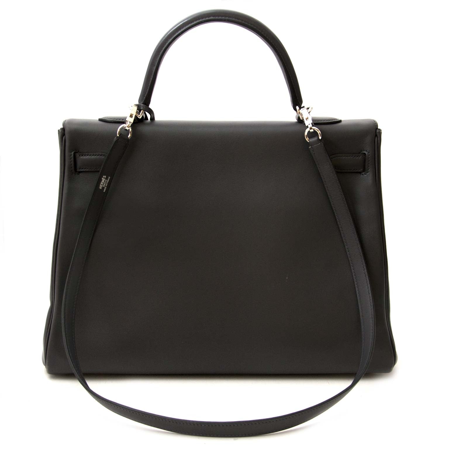 authentic Hermes Kelly 35 Retourne Ardoise Swift PHW online at the best price