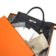 koop online jou tweedehands authentic Hermes Kelly 35 Retourne Ardoise Swift PHW online at the best price