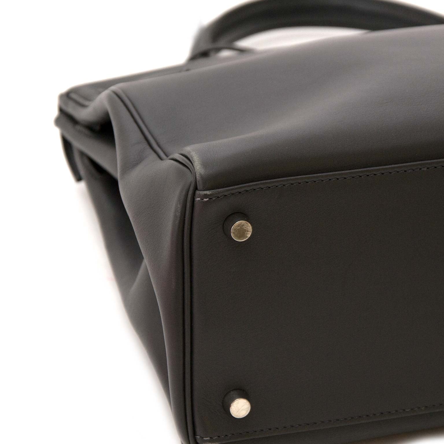 authentic Hermes Kelly 35 Retourne Ardoise Swift PHW online at the best price