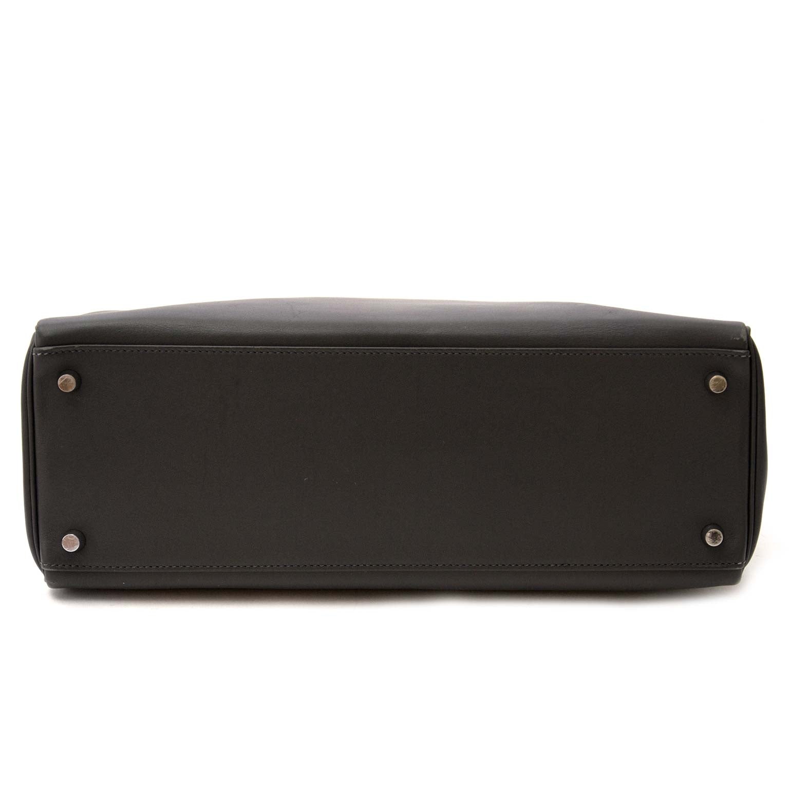 koop veilig onilne tegen de best eprijs Hermes Kelly 35 Retourne Ardoise Swift PHW