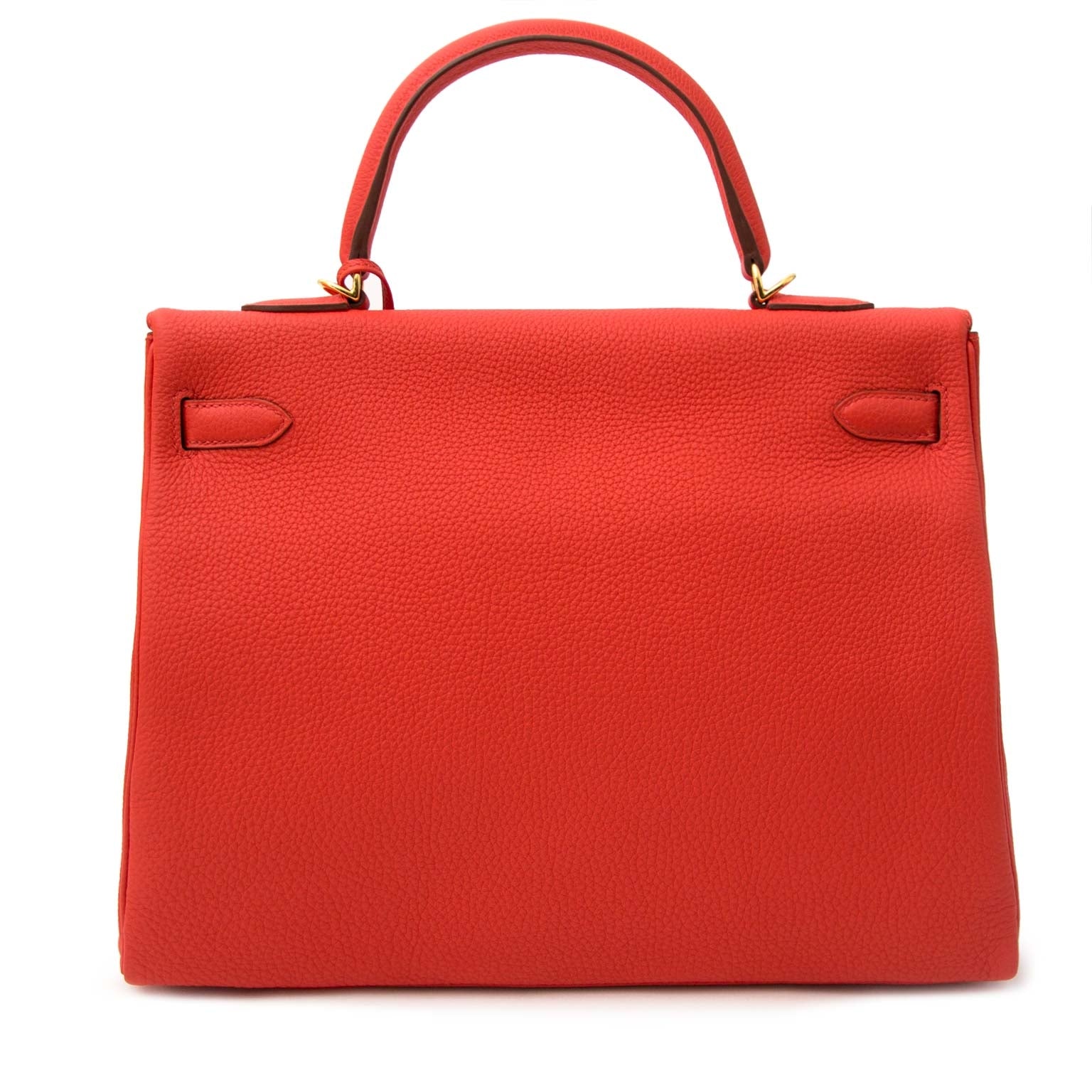 koop veilig online op labellov.com Hermès Kelly 35 Togo Capucine GHW nooit gedragen in perfecte staat