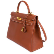 shop safe and secure online at labellov.com Hermès Kelly 35 Etrusque Veau Ardennes GHW