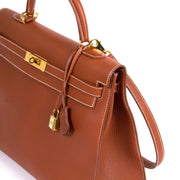 acheter en ligne chez labellov.com pour le meilleur prix Hermes Kelly 35 Etrusque Ardennes