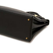 Hermès Kelly 40cm Black Veau Grainee Ardennes GHW