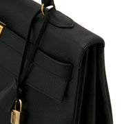 Hermès Kelly 40cm Black Veau Grainee Ardennes GHW
