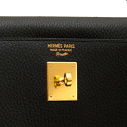 Hermès Kelly 40cm Black Veau Grainee Ardennes GHW te koop