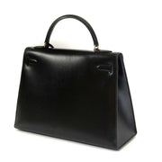 Leader of preloved luxury; Hermès Kelly 32 Black Box Calf GHW