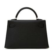 koop veilig online tegen de beste prijs Hermès Kelly II Mini Veau Epsom Black PHW