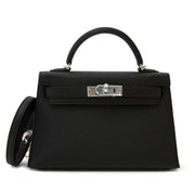 acheter en ligne neuf Hermès Kelly II Mini Veau Epsom Black PHW pour le meilleur prix