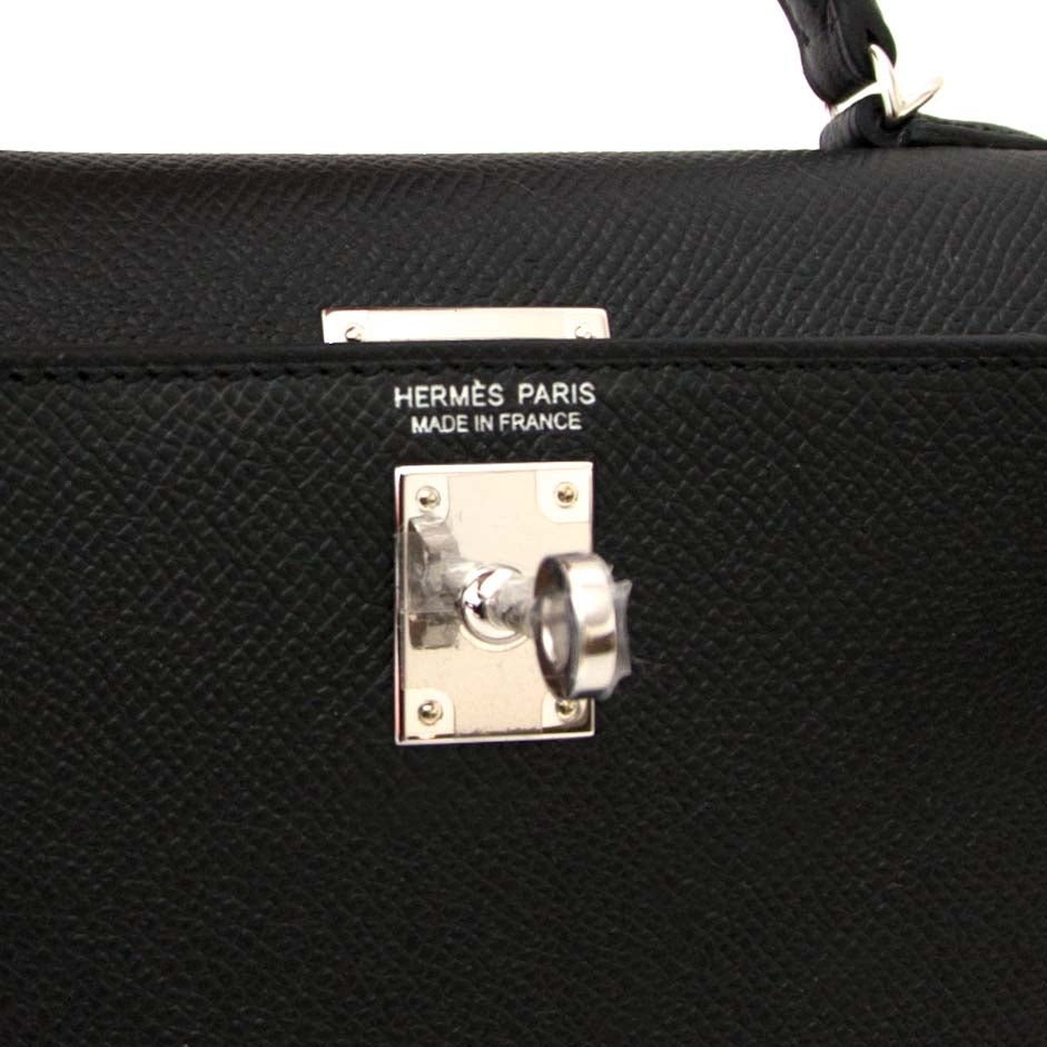 acheter en ligne seconde main Hermès Kelly II Mini Veau Epsom Black PHW
