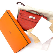 shop safe and secure online at labellov.com Hermès Kelly pochette ostrich brique GHW