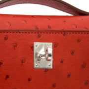 Hermès Kelly pochette ostrich brique GHW nu te koop zonder wachtlijst bij labellov.com