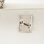 Very Rare Hermès Kelly 32 White Clemence Taurillon PHW