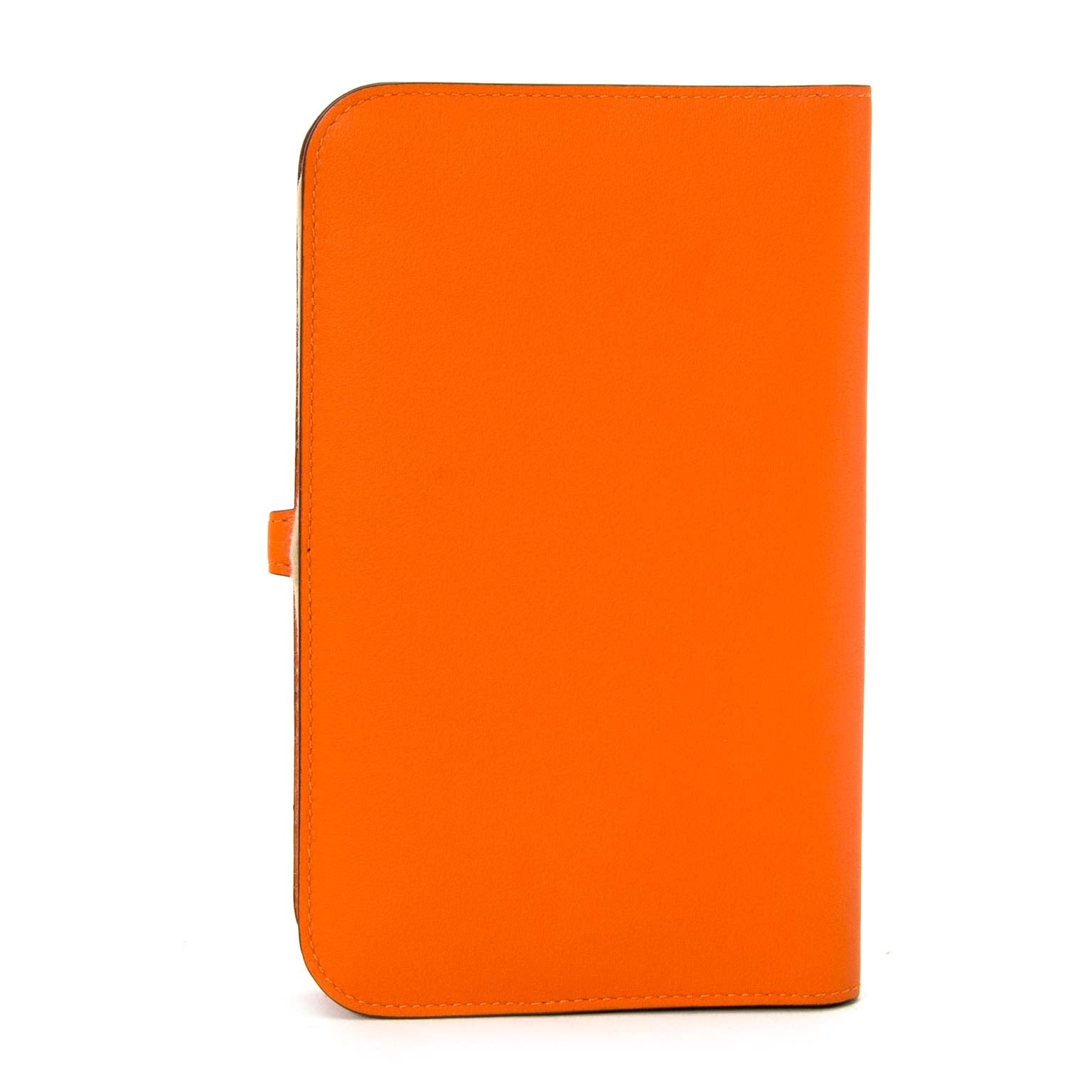 achetez Hermès Portefeuille Dogon Duo Veau Swift Orange chez labellov pour le meilleur prix
