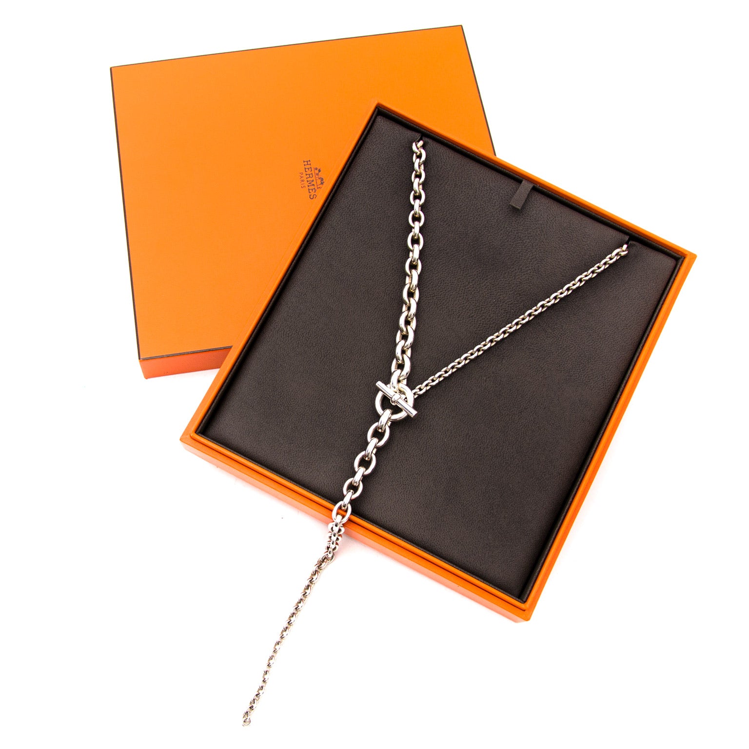 acheter en ligne chez labellov.com pour le meuilleur prix Hermes crescendo argent silver necklace