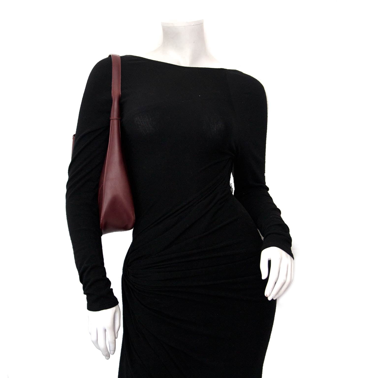 Hermès Trim Calf Leather Bordeaux Hobo Bag nu te koop bij labellov.com