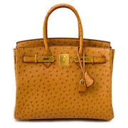 Hermès Birkin 30 Cognac Ostrich GHW for the best price at Labellov