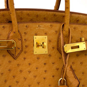 Hermès Birkin 30 Cognac Ostrich GHW for the best price available online at Labellov