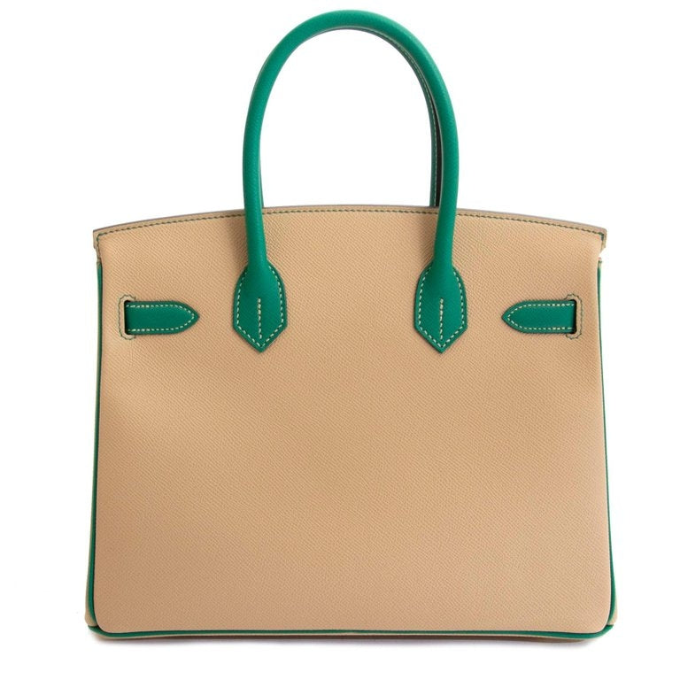 shop safe onilne Hermès Birkin 30 HSS Trench x Vert Vertigo Epsom GHW