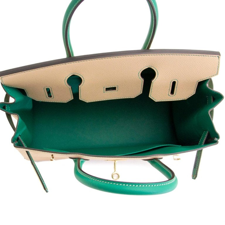 shop safe online Hermès Birkin 30 HSS Trench x Vert Vertigo Epsom GHW