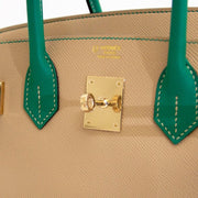 shop safe onilne Hermès Birkin 30 HSS Trench x Vert Vertigo Epsom GHW