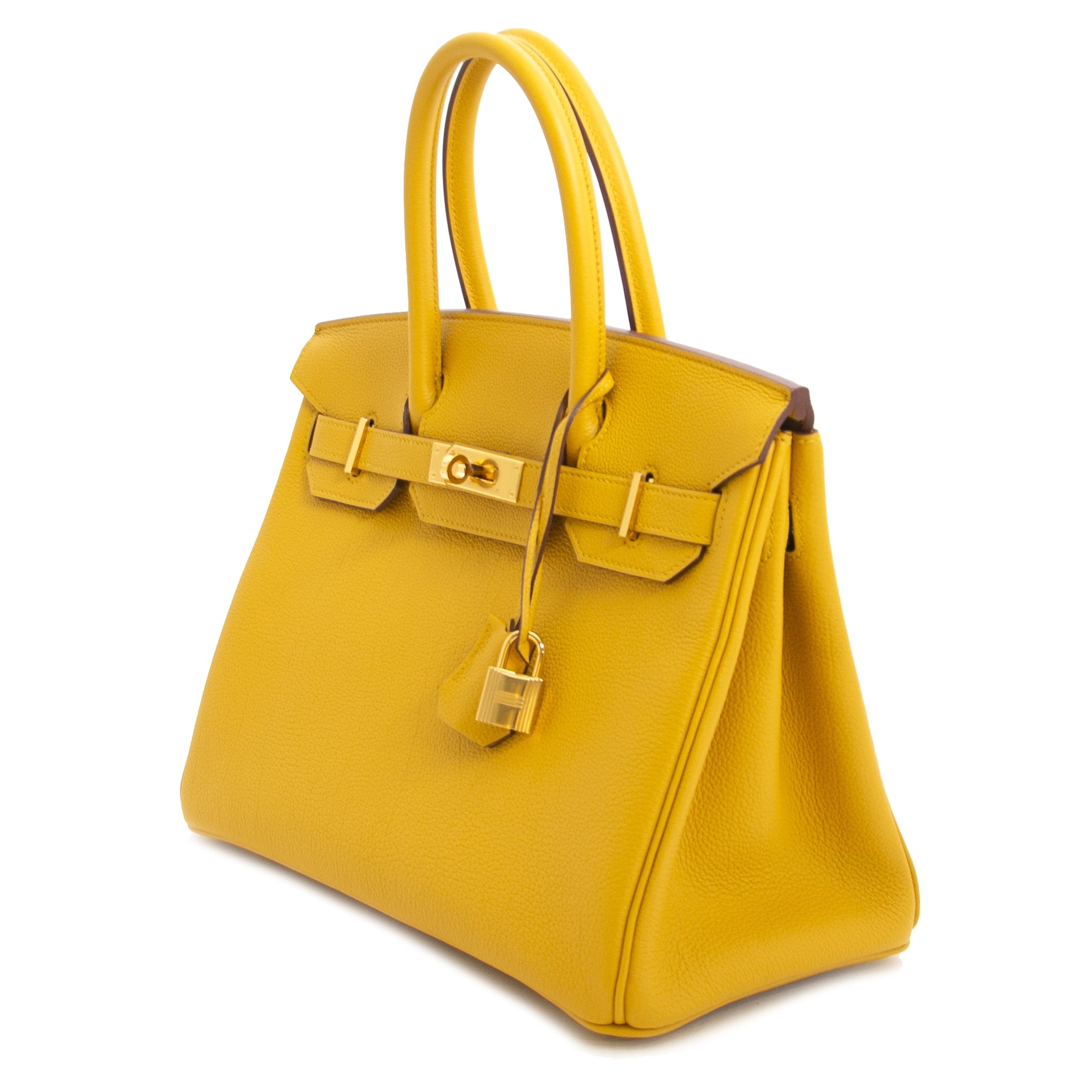 acheter en ligne Never Used Hermes Birkin 30 Jaune Ambre Togo GHW