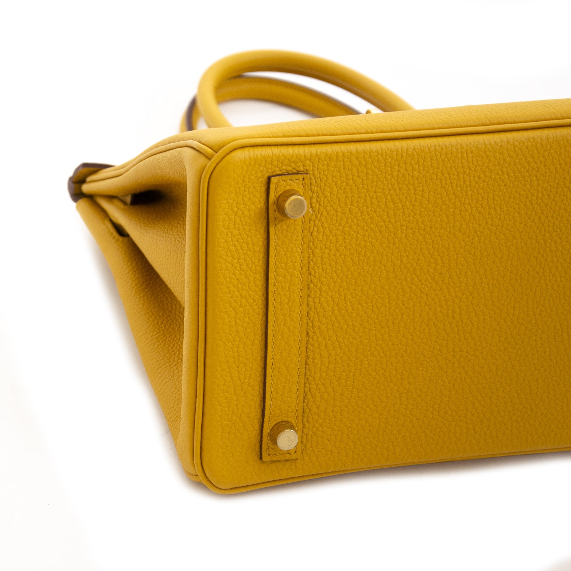 Never Used Hermes Birkin 30 Jaune Ambre Togo GHW