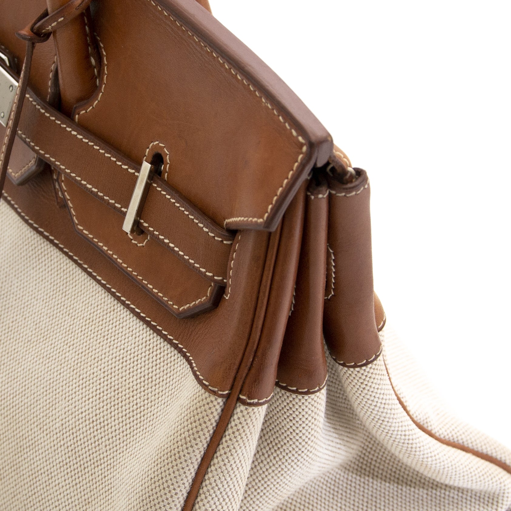 Hermès Birkin 35 Barenia & Toile Naturel te koop bij Labellov