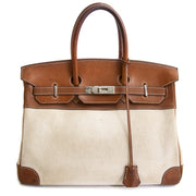 Hermès Birkin 35 Barenia & Toile Naturel for the best price at Labellov secondhand luxury