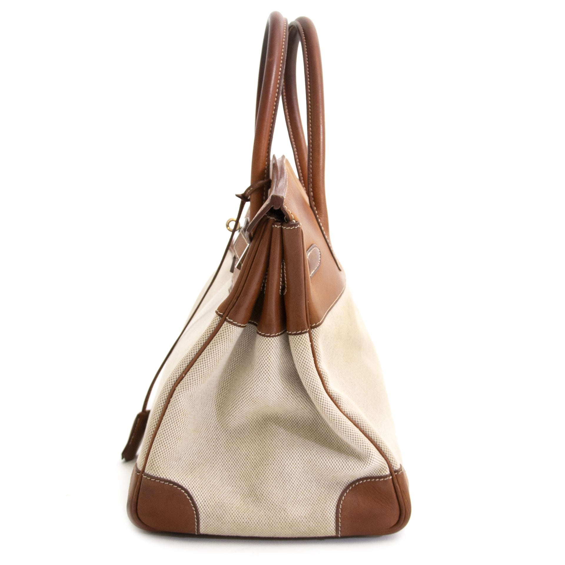 Hermès Birkin 35 Barenia & Toile Naturel
