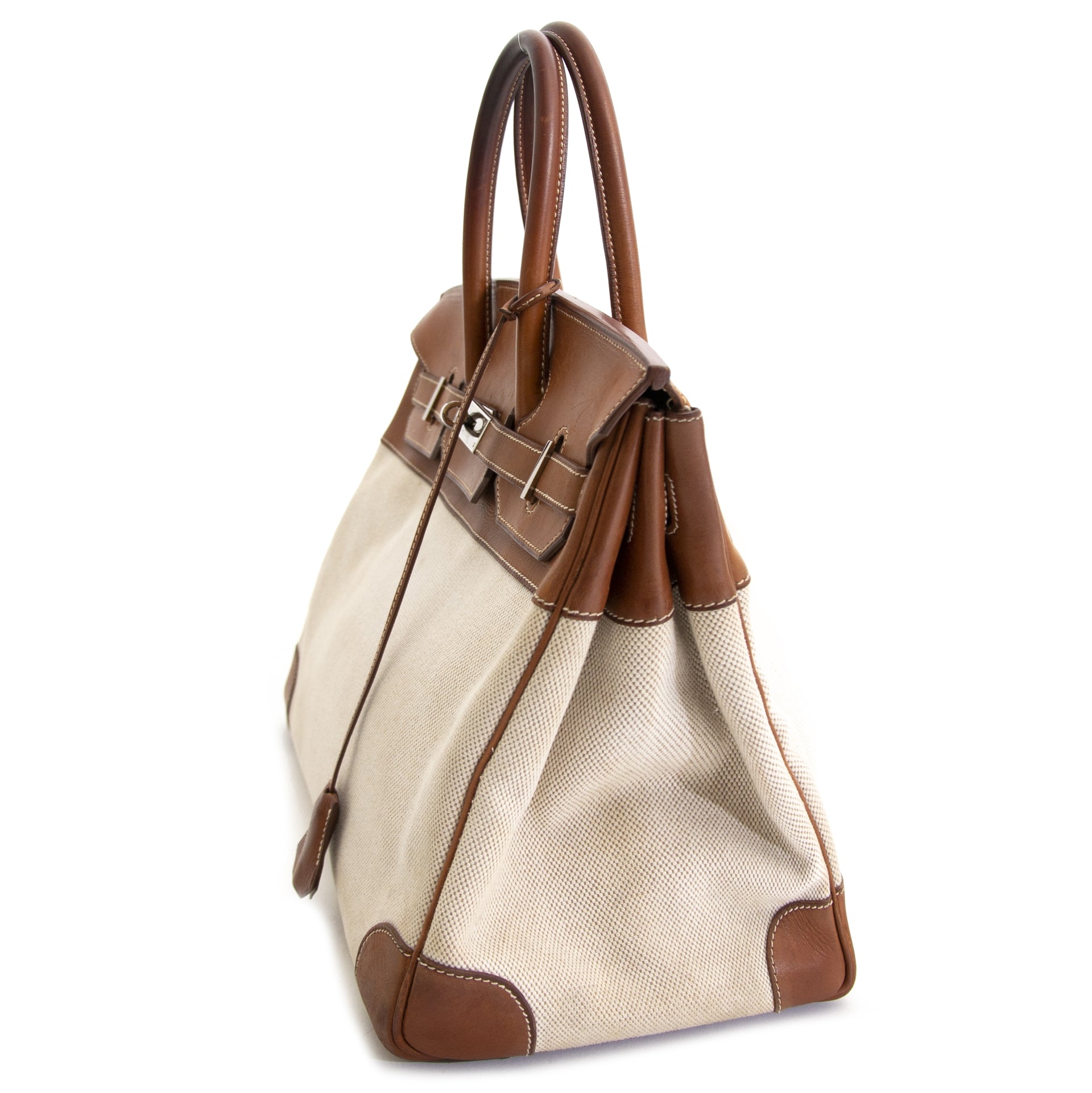 Hermès Birkin 35 Barenia & Toile Naturel