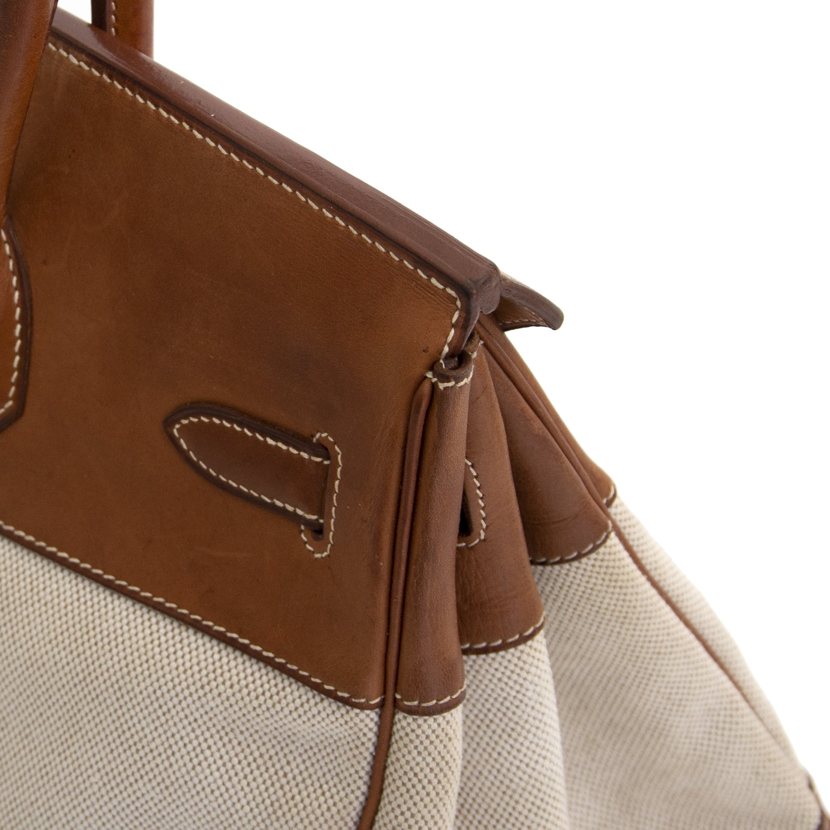 Hermès Birkin 35 Barenia & Toile Naturel