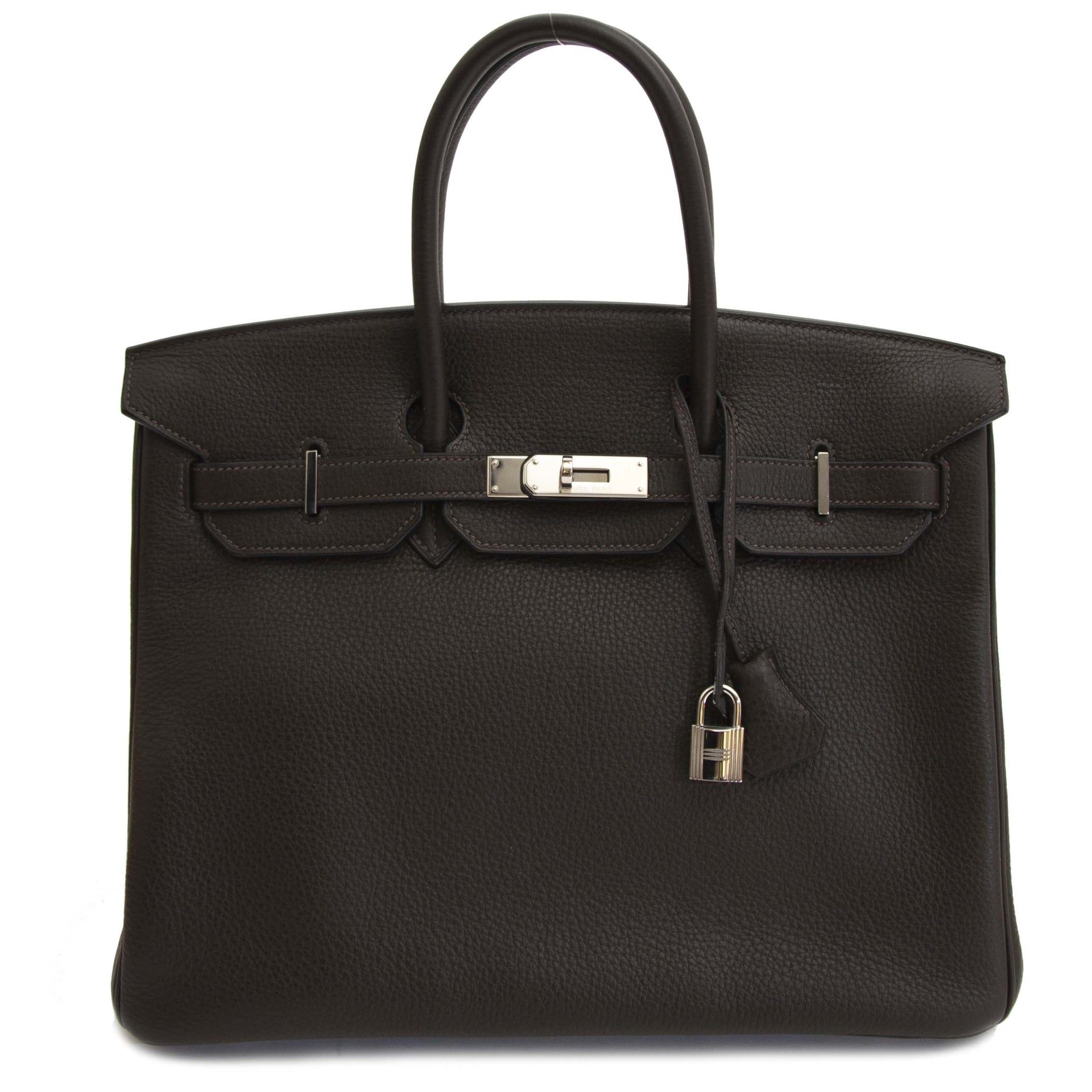 Hermès Birkin 35 Togo Chocolat PHW at labellov.com for the best price get your birkin right now