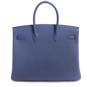 Hermès Birkin 35 Bleu Brighton Epsom GHW pour le meilleur prix chez Labellov à Anvers