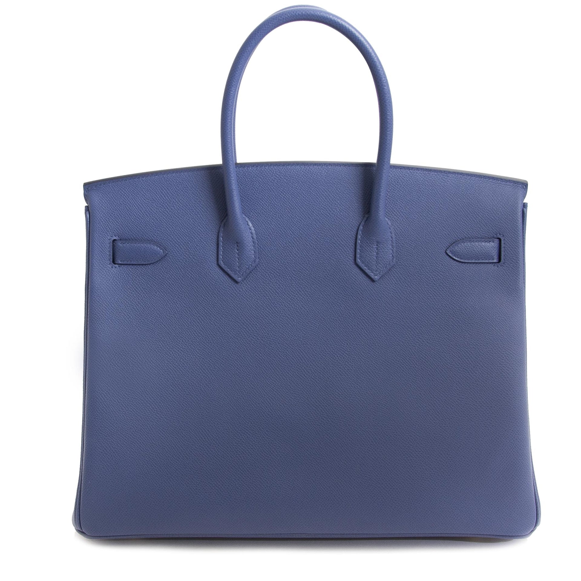 Hermès Birkin 35 Bleu Brighton Epsom GHW pour le meilleur prix chez Labellov à Anvers