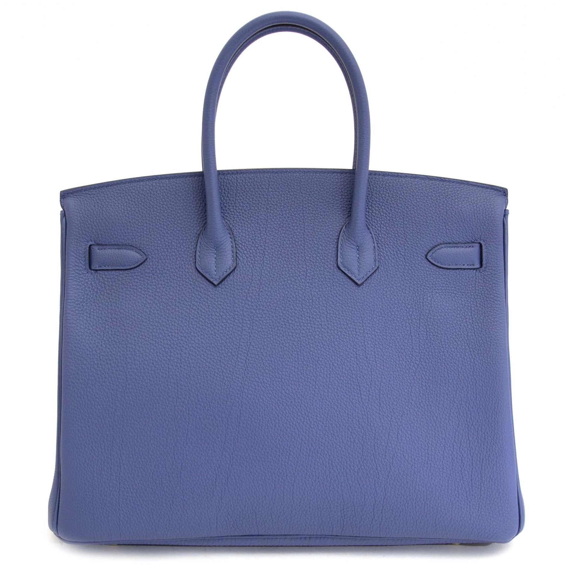 skip the watinglist and get your Hermès Birkin 35 Togo Bleu Brighton GHW right now on labellov.com antwerp