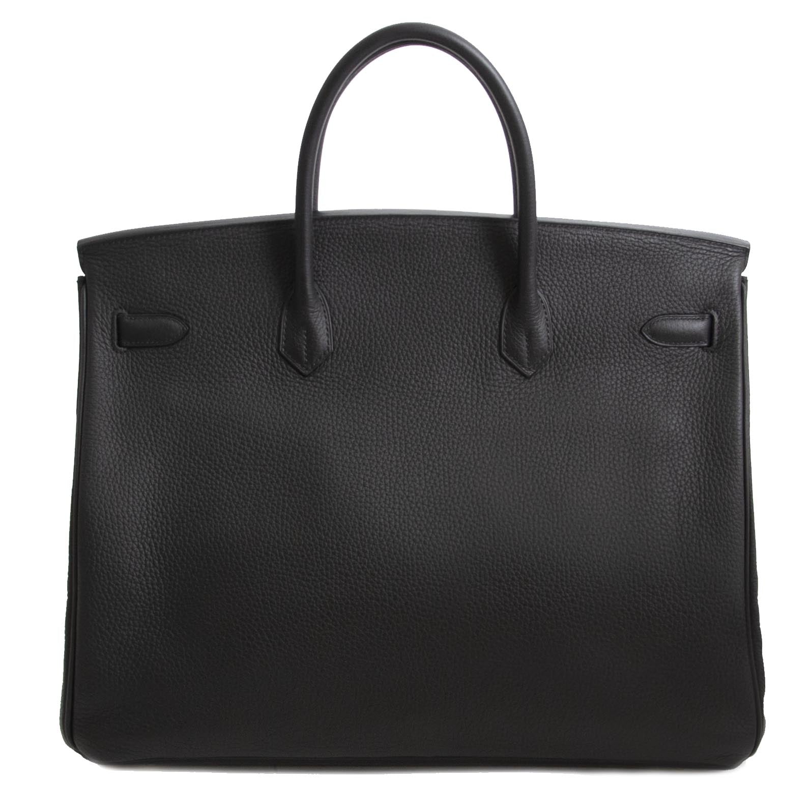 shop authentic Hermes Birkin 40 black silver hardware – Labellov