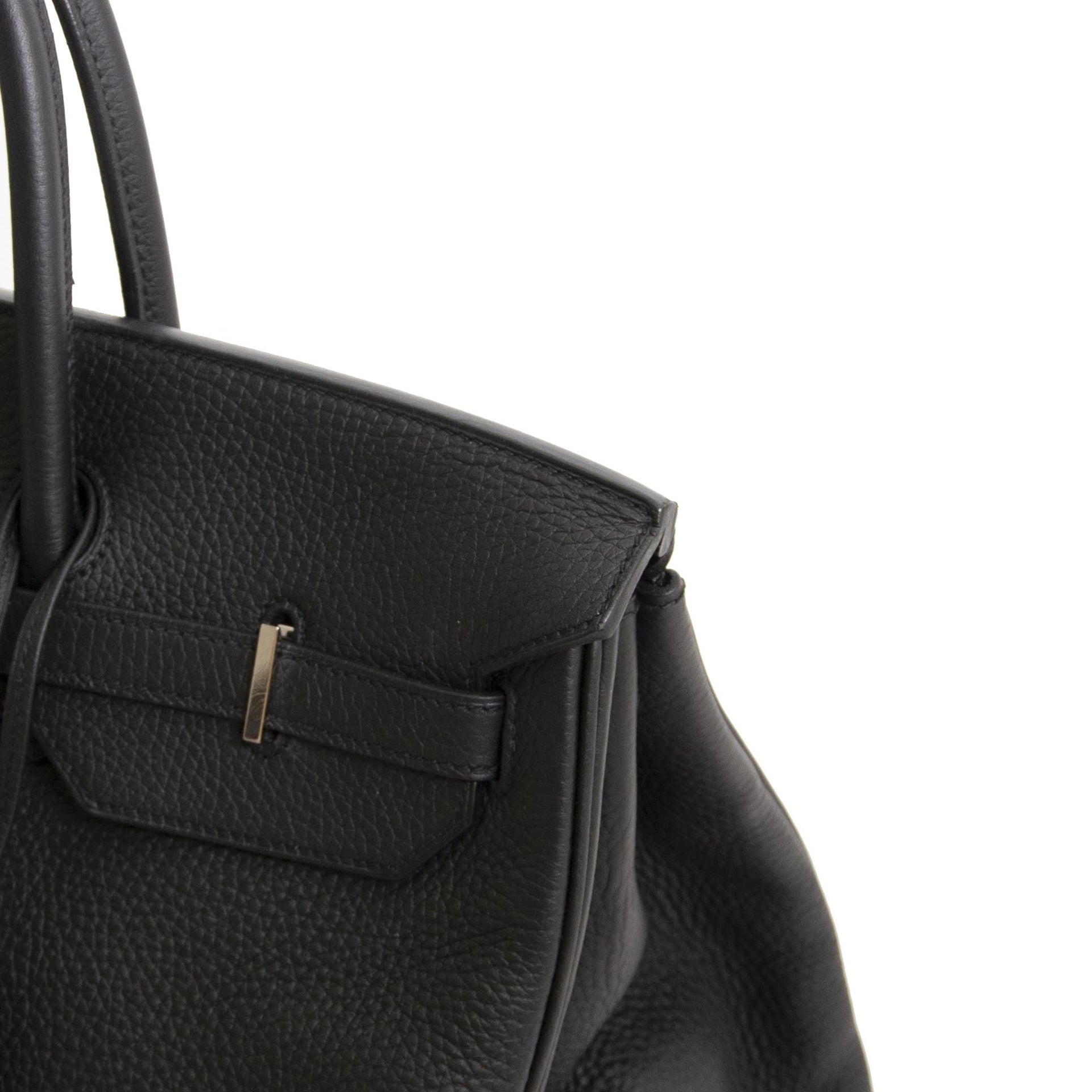 Hermès Birkin 40cm Black Clemence Taurillon PHW