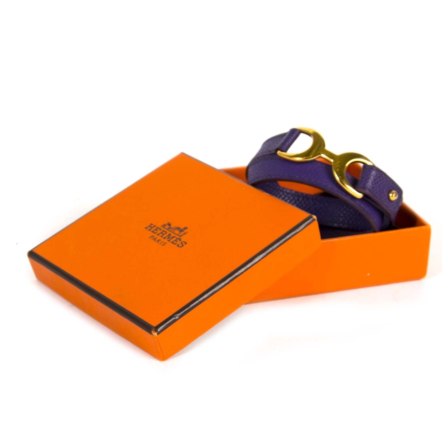Hermès Purple Pavane Double Tour Bracelet