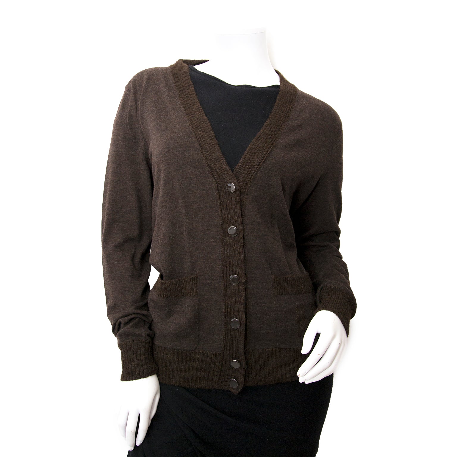 Koop en verkoop uw bruine hermes wol/Alpaca vest online bij labellov.com tegen de beste prijs