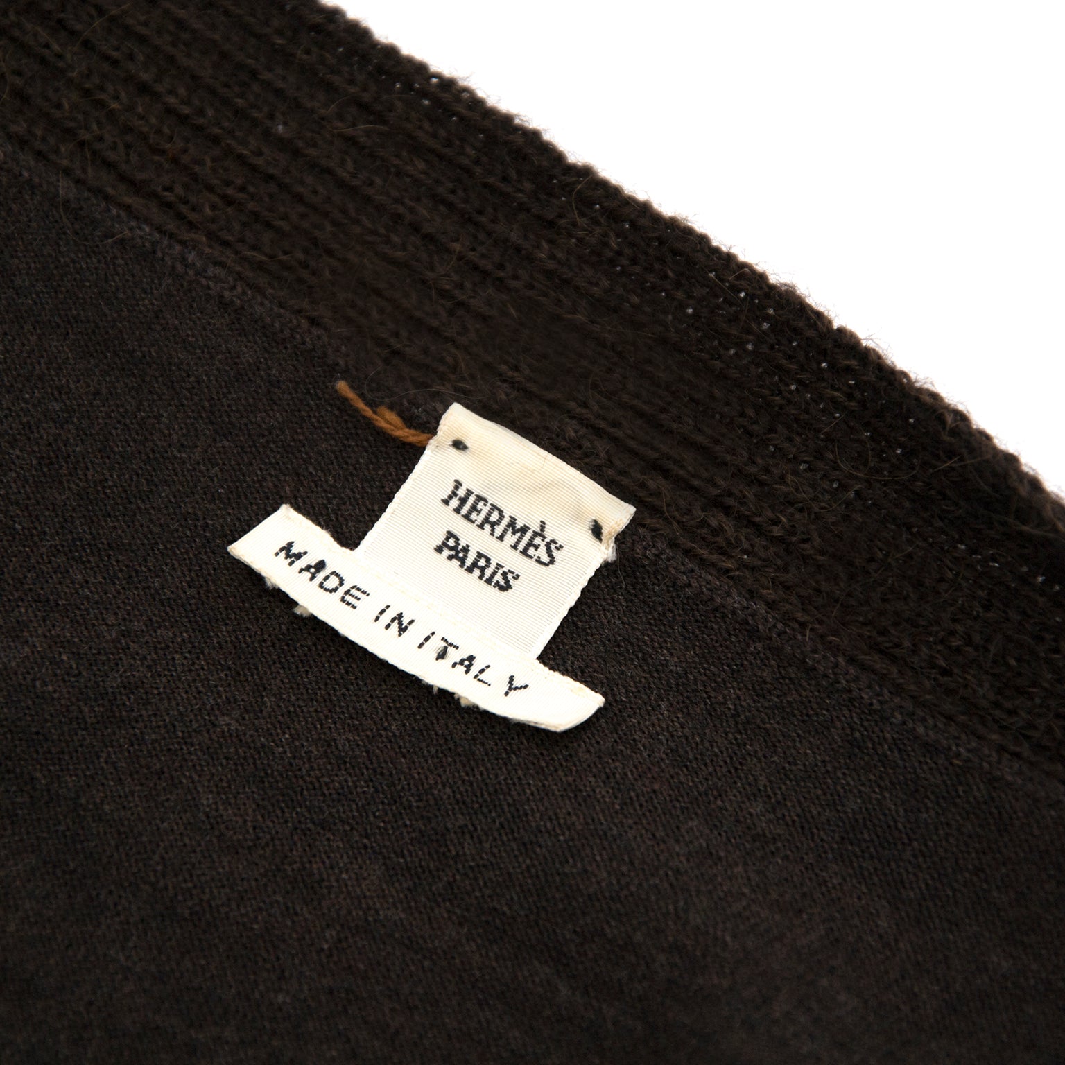 Hermès brown wool alpaca cardigan for the best price onlin at labellov.com