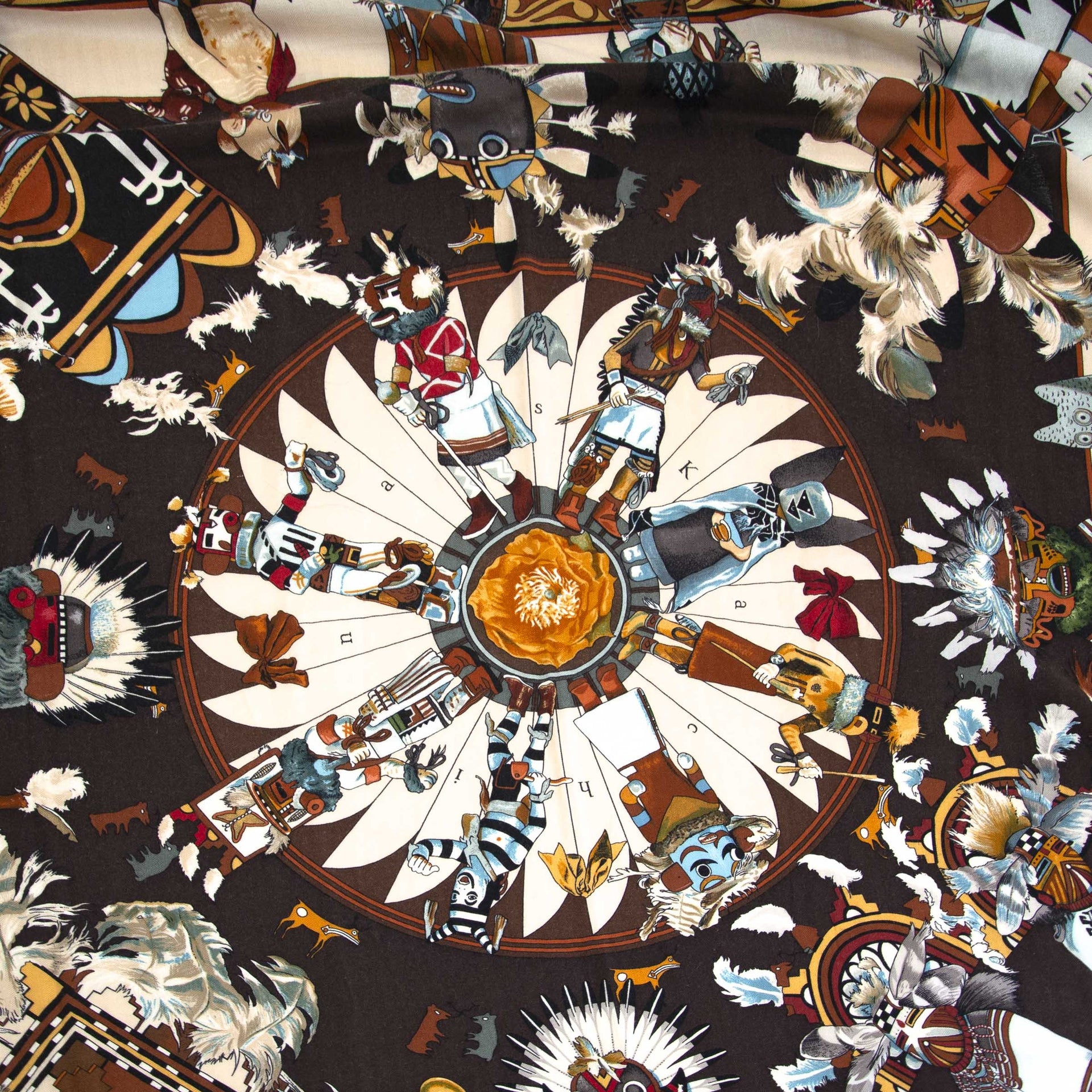 Hermès Aztec Cashmere and Silk Large Shawl