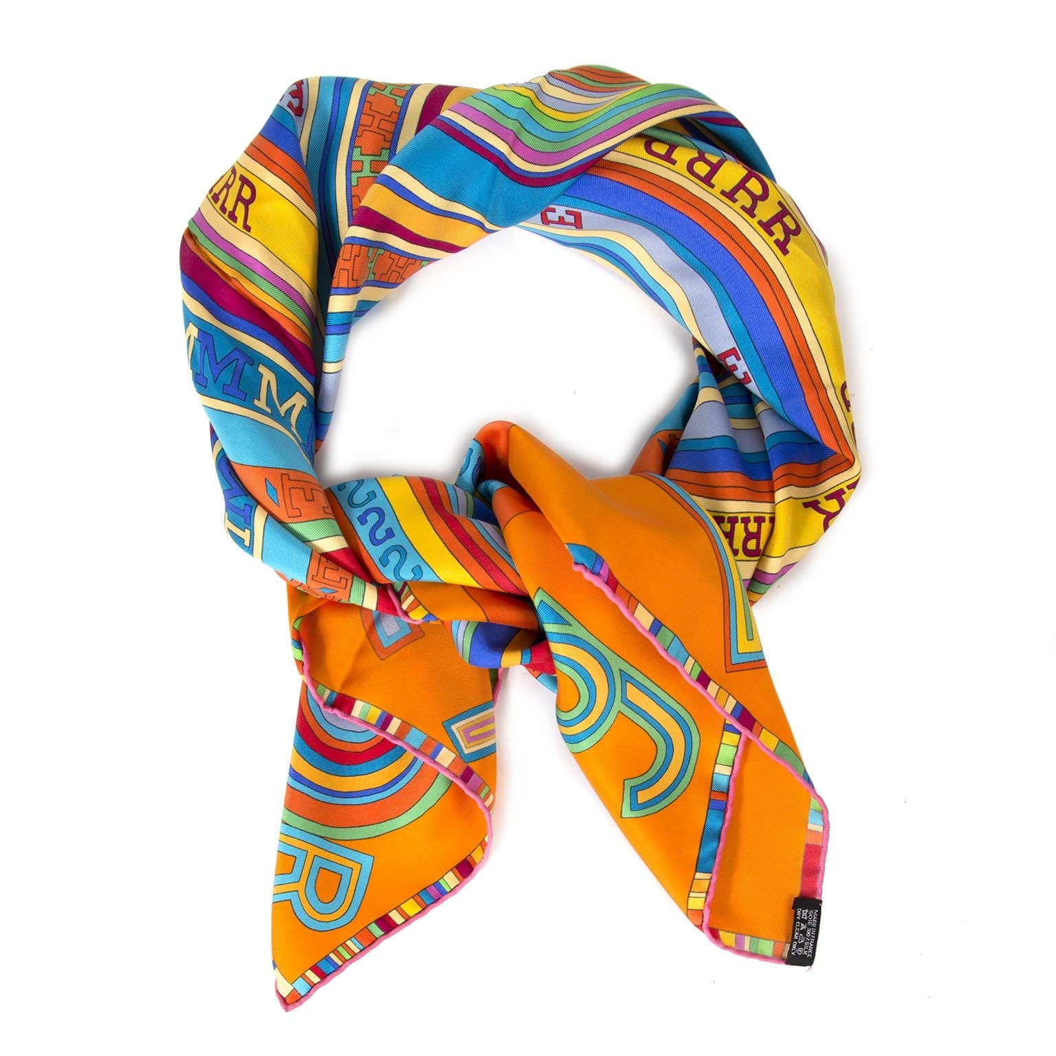 Hermès Carré Silk Scarf '24 FBG' for sale online at Labellov