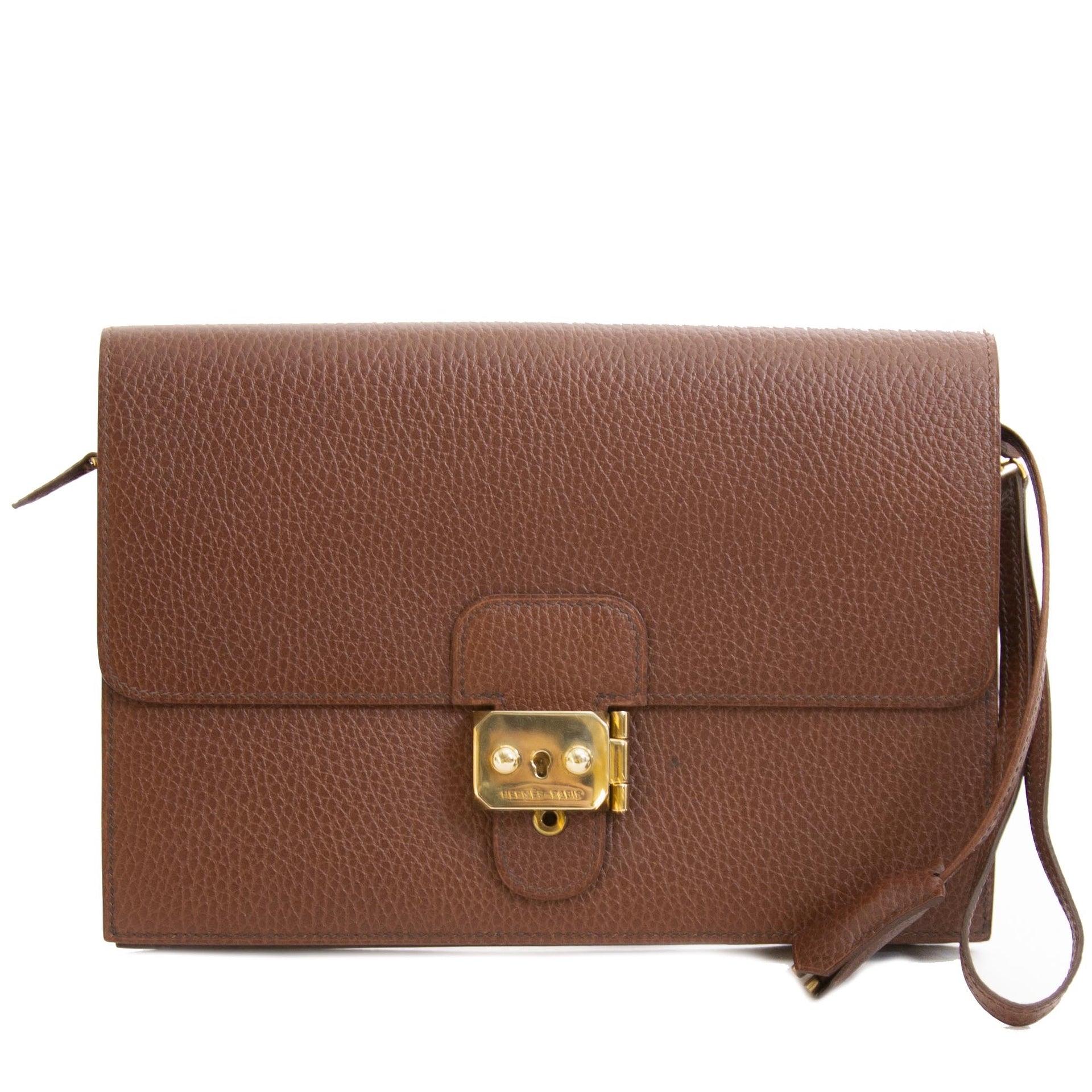 Hermes Marron Fonce Fjord Pochette Jet online kopen tegen de beste prijs