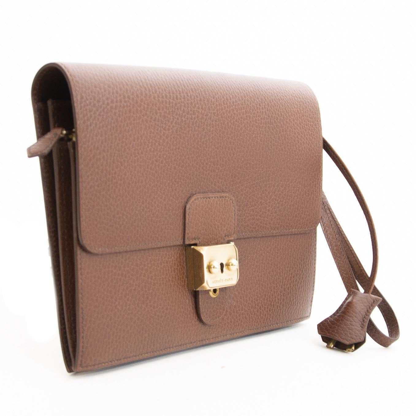 Hermes Marron Fonce Fjord Pochette Jet