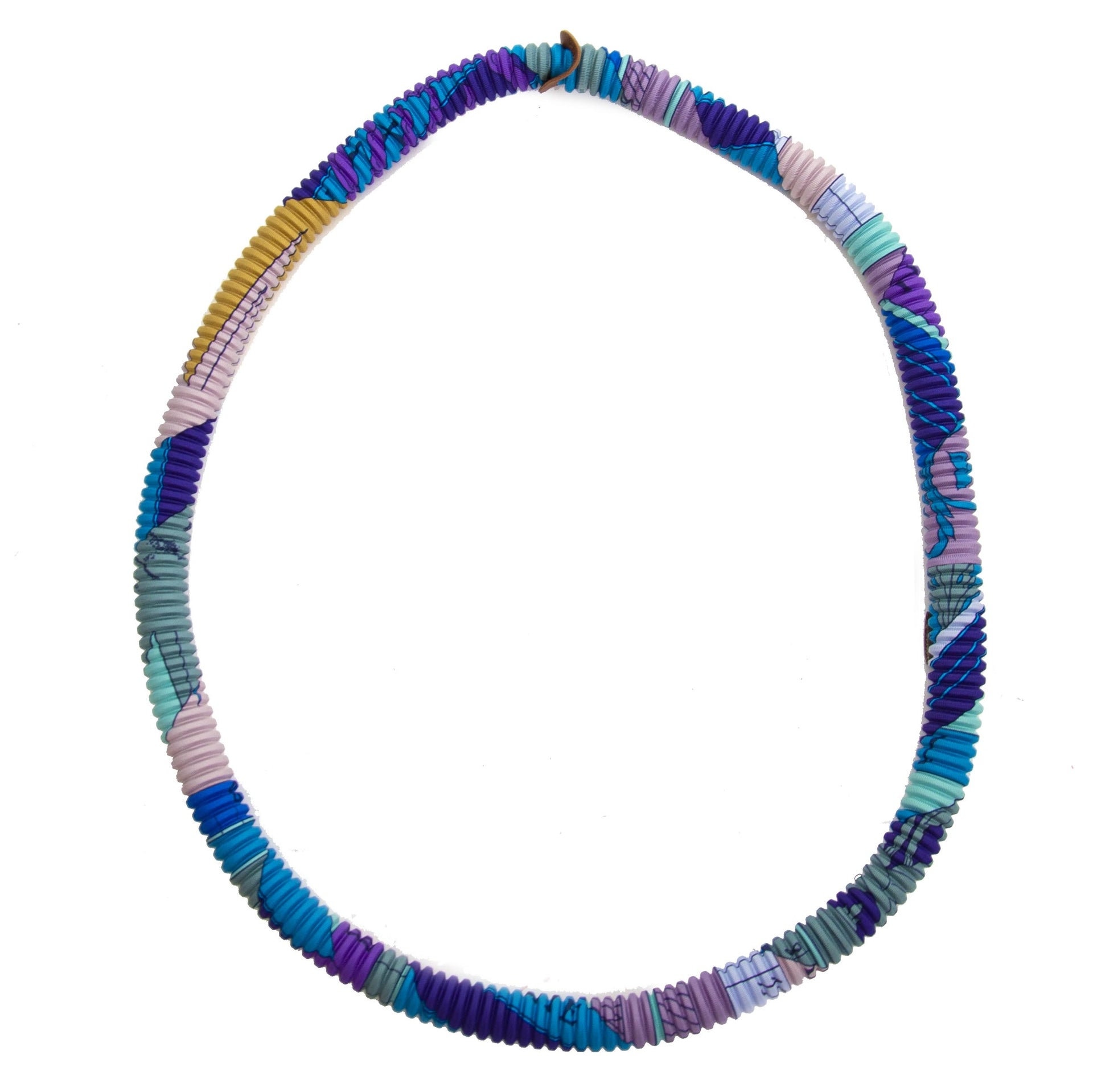 Authentic second hand vintage Hermès Petit H Pleated Necklace buy online webshop LabelLOV